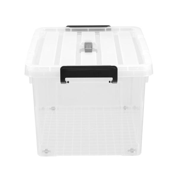 Boxsweden White Dura Carry Box With Wheels - 43L