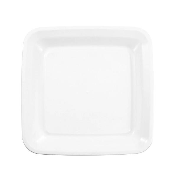Lemon & Lime White Square Serving Food Snacks Platter - 40cm x 40cm