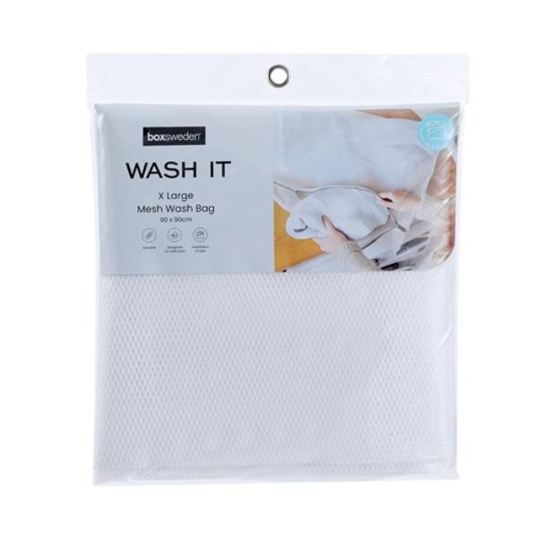 Extra Large White Mesh Wash Clothes Bag - 90cm x 90cm