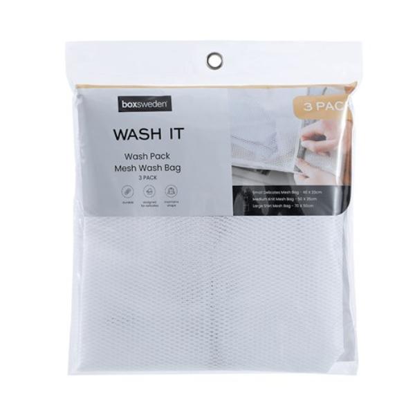 3 Pack Mesh Wash Shoe Bag