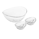 Load image into Gallery viewer, 3 Pack Lemon &amp; Lime Crystal Chip Dip Serving Bowls
