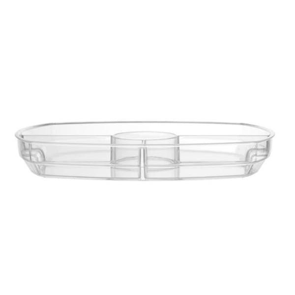 Crystal Chilled Serving Platter With Lid - 38cm x 28cm x 12cm