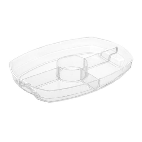 Crystal Chilled Serving Platter With Lid - 38cm x 28cm x 12cm