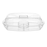 Load image into Gallery viewer, Crystal Chilled Serving Platter With Lid - 38cm x 28cm x 12cm
