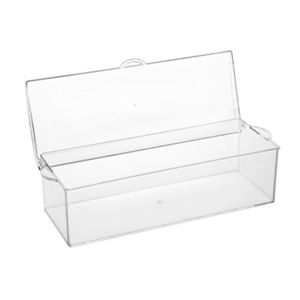 Crystal 4 Section Chilled Server Flip Lid - 41cm x 16cm x 12.5cm