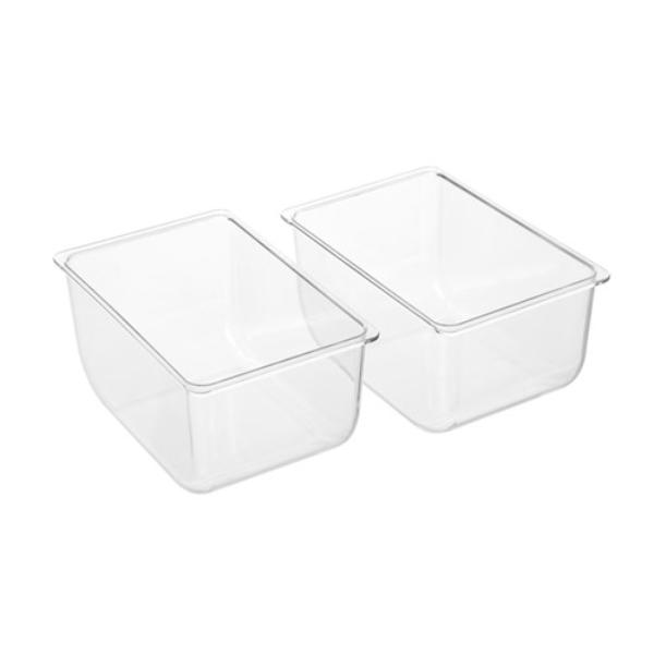 Crystal 4 Section Chilled Server Flip Lid - 41cm x 16cm x 12.5cm