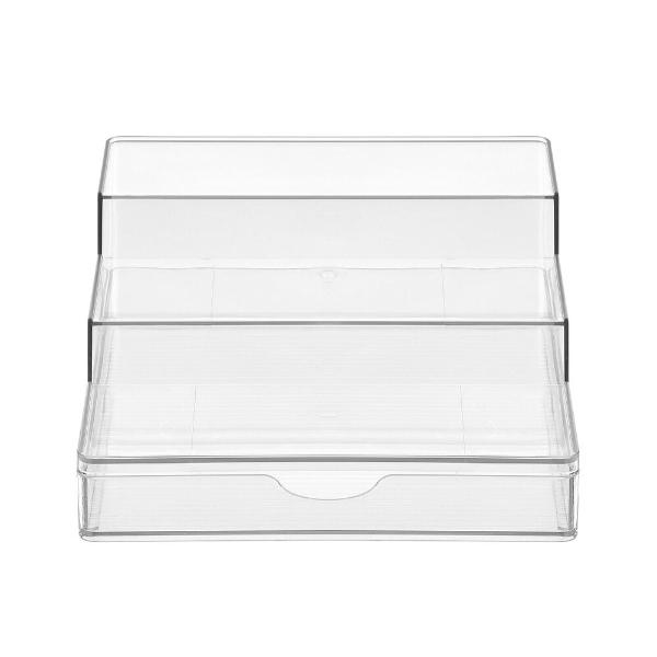 Boxsweden Crystal Clear 3 Tier Shelf Organiser Drawer - 26.5cm