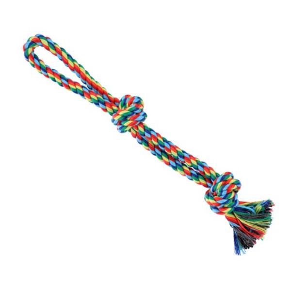 Rainbow Knotted Rope Toy = 30cm x 1cm