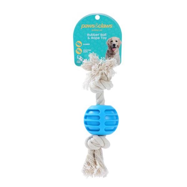TPR Ball Rope Pet Toy - 22cm x 6cm x 1.5cm