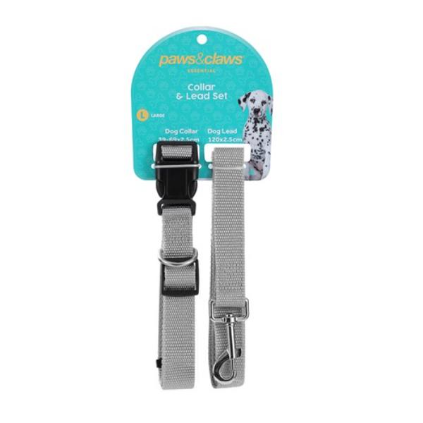 Large Essentials Collar & Lead Set - 120cm x 2.5cm
