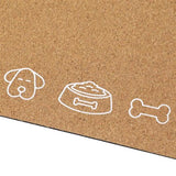 Load image into Gallery viewer, Cork Anti Slip Base Feeding Mat Bone - 55cm x 33cm x 0.4cm

