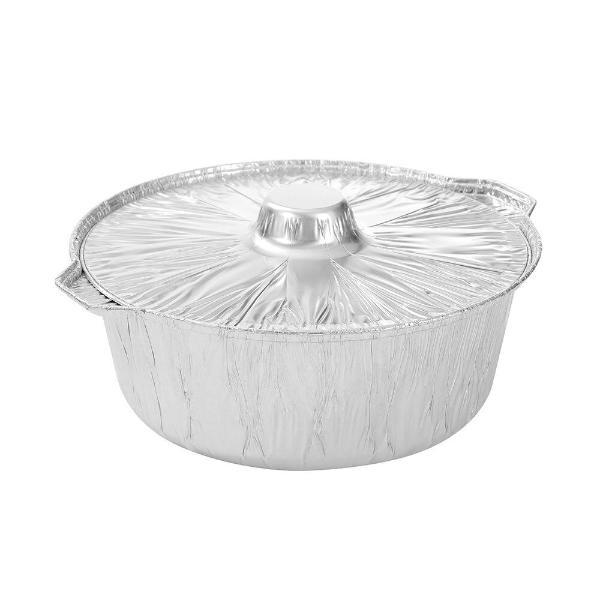 Lemon & Lime Larger Super Thick And Strong 8L Foil Bbq Pot With Lid - 39cm