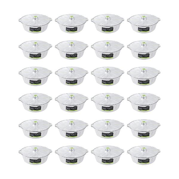 Lemon & Lime Larger Super Thick And Strong 8L Foil Bbq Pot With Lid - 39cm