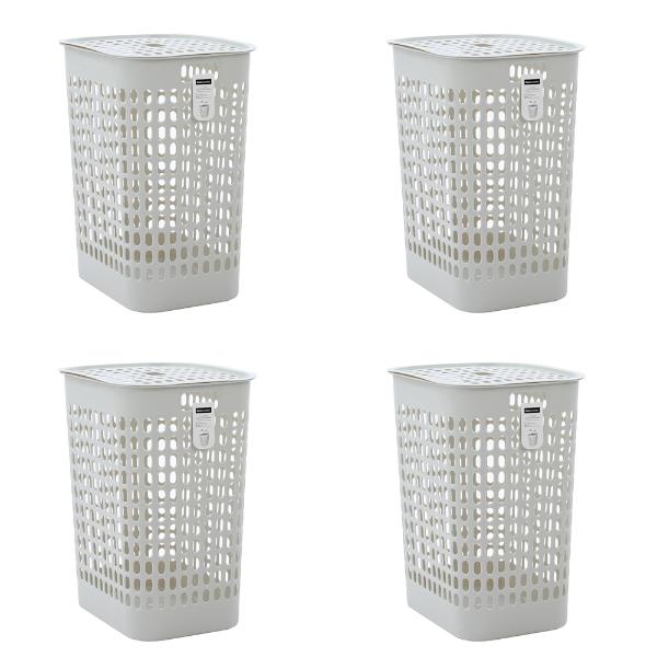 Boxsweden Large Laundry Lidded Basket - 58L