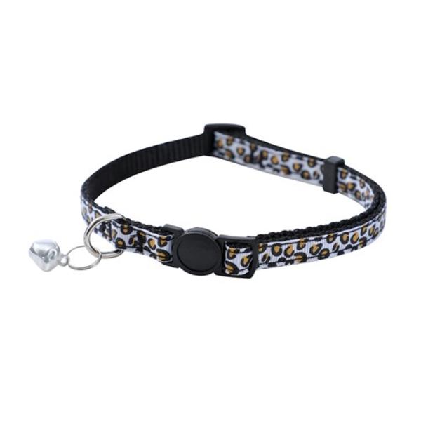 Breakaway Cat Collar Cheetah Pattern With Bell - 25cm x 45cm