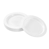 Load image into Gallery viewer, 25 Pack Lemon &amp; Lime White Round Reusable Side Plate - 18cm
