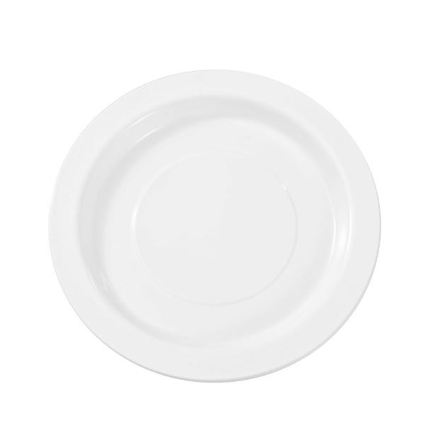 25 Pack Lemon & Lime White Round Reusable Side Plate - 18cm