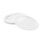 Load image into Gallery viewer, 20 Pack White Reusable Oval Dinner Plate - 31cm x 24.5cm
