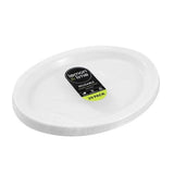Load image into Gallery viewer, 20 Pack White Reusable Oval Dinner Plate - 31cm x 24.5cm
