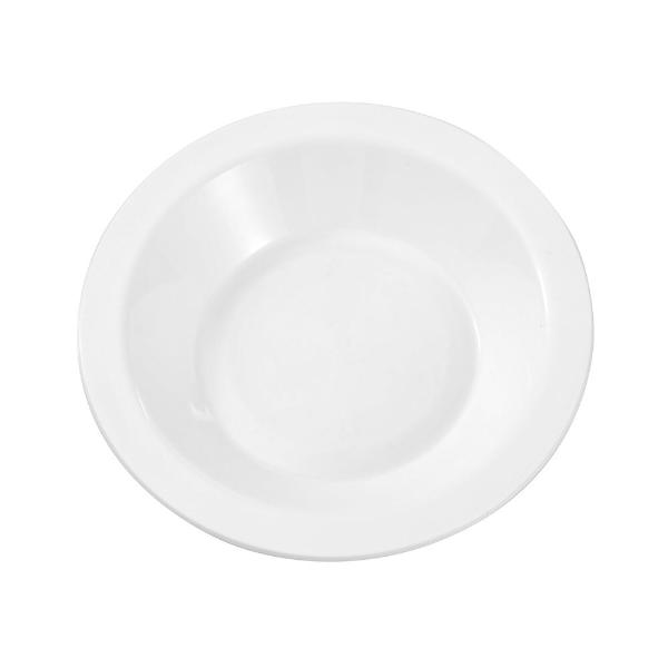 25 Pack Lemon & Lime White Round Reusable Serving Plate - 18cm