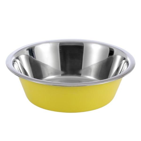 Stainless Steel Anti Skid 2000ml Pet Bowl - 24.6cm x 24.6cm x 7.5cm