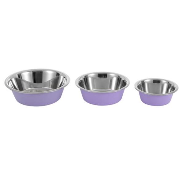 Stainless Steel Anti Skid 2000ml Pet Bowl - 24.6cm x 24.6cm x 7.5cm
