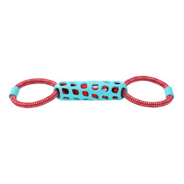Squeak & Tug Double Tugger Tpr + Rope - 39cm x 12cm x 5cm