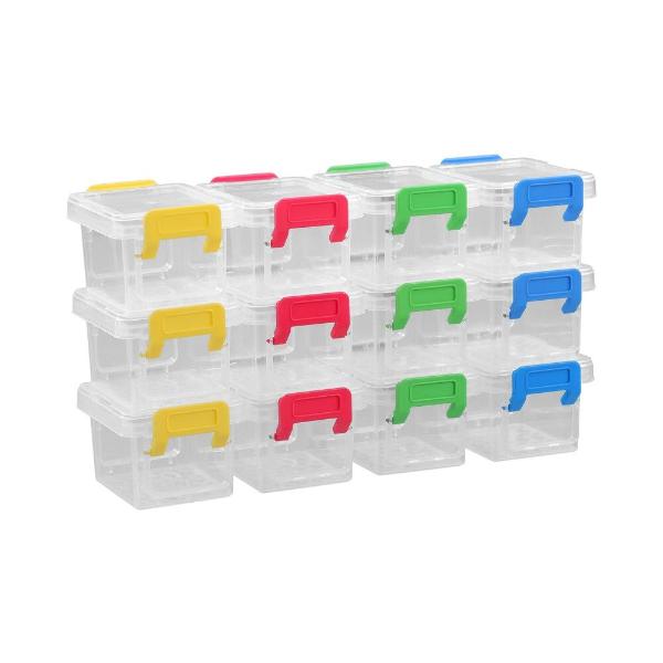 12 Pack Boxsweden Mini Storage Stackable Organiser - 28cm x 18cm x 10cm