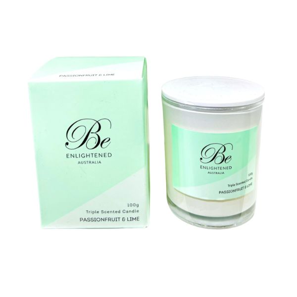 Be Enlightened Passionfruit & Lime Triple Scented Candle Petite - 100g