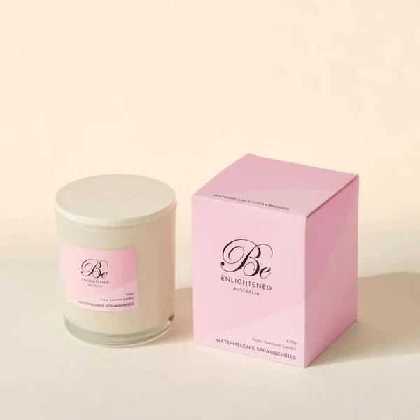 Watermelon And Strawberries Triple Scented Candle - 420g