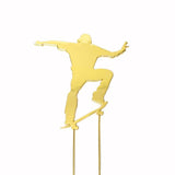 Load image into Gallery viewer, Gold Plated Skater Cake Topper
