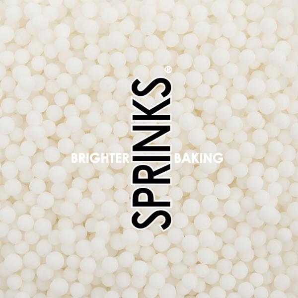 Sprinks White Cachous Pearl Beads - 65g