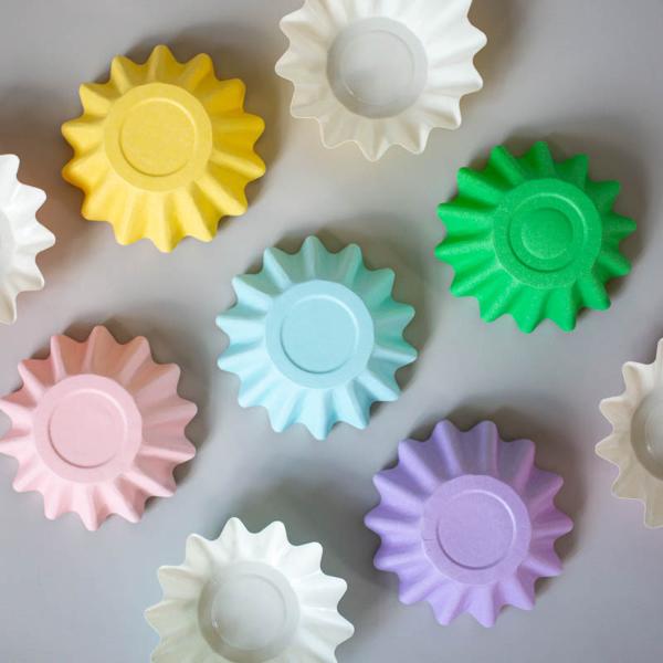 25 Pack Pastel Mix Bloom Caking Cups In Pvc Box