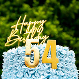 Load image into Gallery viewer, Gold Number 5 Bold Cake Topper

