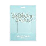 Load image into Gallery viewer, Silver Metal Birthday Wishes Cake Topper
