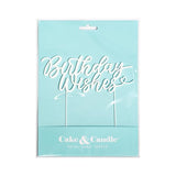 Load image into Gallery viewer, Pearl White Metal Birthday Wishes Cake Topper
