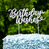 Load image into Gallery viewer, Pearl White Metal Birthday Wishes Cake Topper
