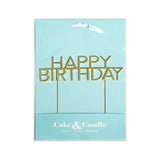 Load image into Gallery viewer, Gold Metal Happy Birthday Cake Topper
