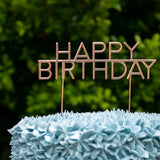 Load image into Gallery viewer, Rose Gold Metal Happy Birthday Cake Topper
