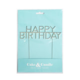 Load image into Gallery viewer, Silver Metal Happy Birthday Cake Topper
