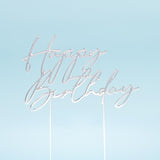 Load image into Gallery viewer, Silver Metal Birthday Cake Topper
