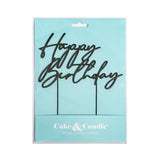 Load image into Gallery viewer, Matte Black Metal Birthday Cake Topper
