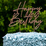 Load image into Gallery viewer, Rose Gold Metal Birthday Cake Topper
