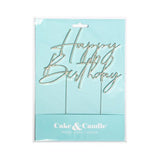 Load image into Gallery viewer, Silver Metal Birthday Cake Topper
