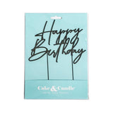 Load image into Gallery viewer, Matte Black Metal Birthday Cake Topper
