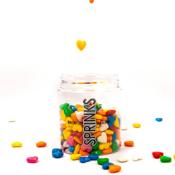 Rainbow Hearts Sprinkles - 80g