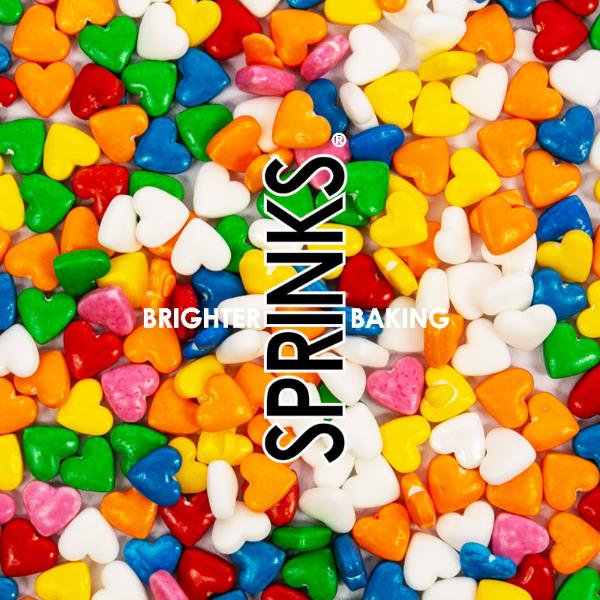 Rainbow Hearts Sprinkles - 80g