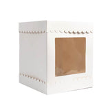 Load image into Gallery viewer, White Tall Scalloped Cake Box - 25.4cm x 25.4cm x 30.48cm
