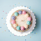 Load image into Gallery viewer, White Scalloped Cake Board - 25cm

