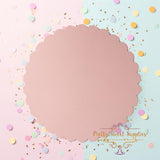 Load image into Gallery viewer, Pastel Pink Scalloped Cake Board - 25cm
